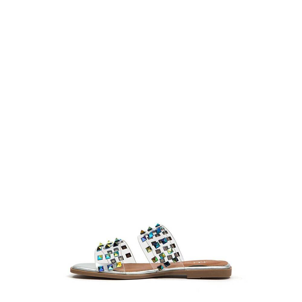 NEW NINETY UNION women's bloom slide sandal in silver